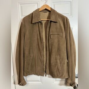 Ralph Lauren Italian Reindeer Suede Leather Jacket Men’s XL RL Purple